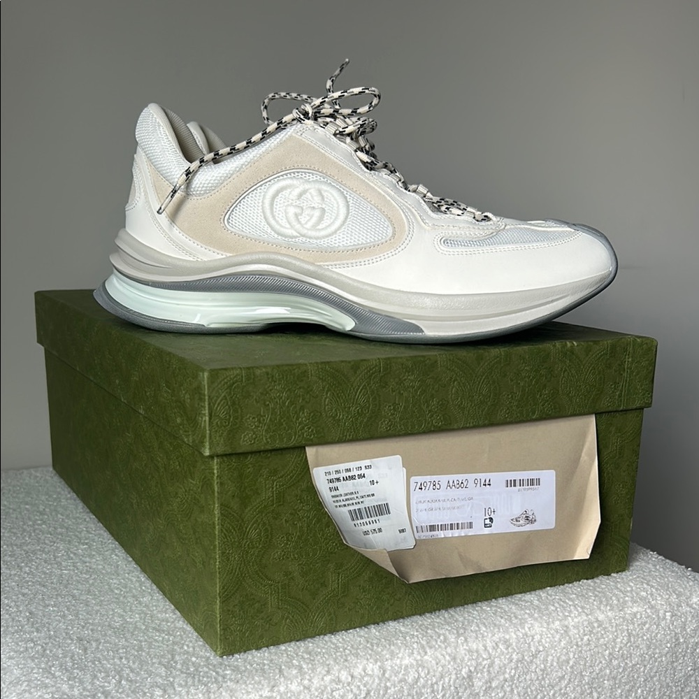 Gucci Run Sneaker White and Cream with Chunky Sole